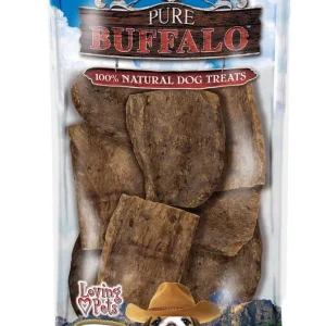 Loving Pets Pure Buffalo Lung Steaks Dog Treat 8oz (D)