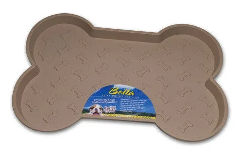 Loving Pets Spill-Proof Bone Shaped Dog Mat Tan LG - Image 2