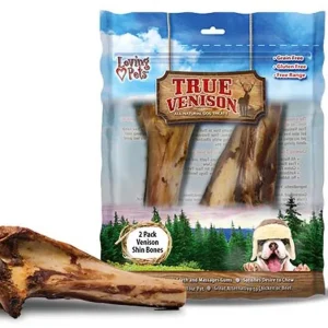 Loving Pets Venison Shin Bones - Natural Dog Chew, Small