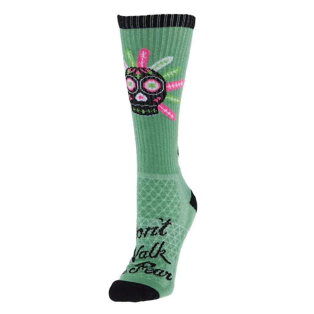 Lucky Chuck Don't Walk In Fear Sage Performance Crew Socks