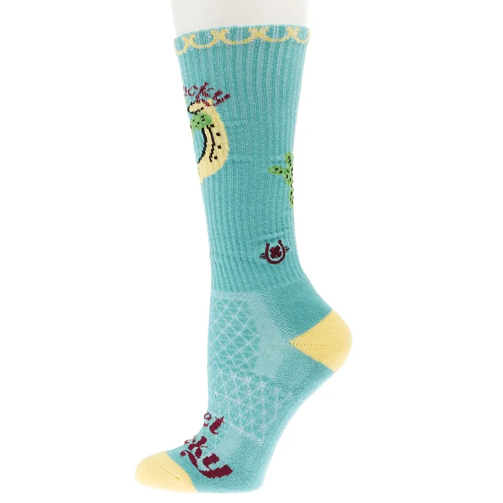 Lucky Chuck Get Aqua Performance Crew Socks - Image 2