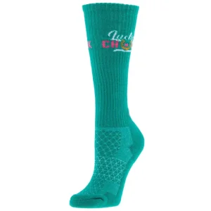 Lucky Chuck Logo Performance Crew Socks OSFM