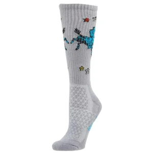 Lucky Chuck Long Live Grey Performance Crew Socks OSFM