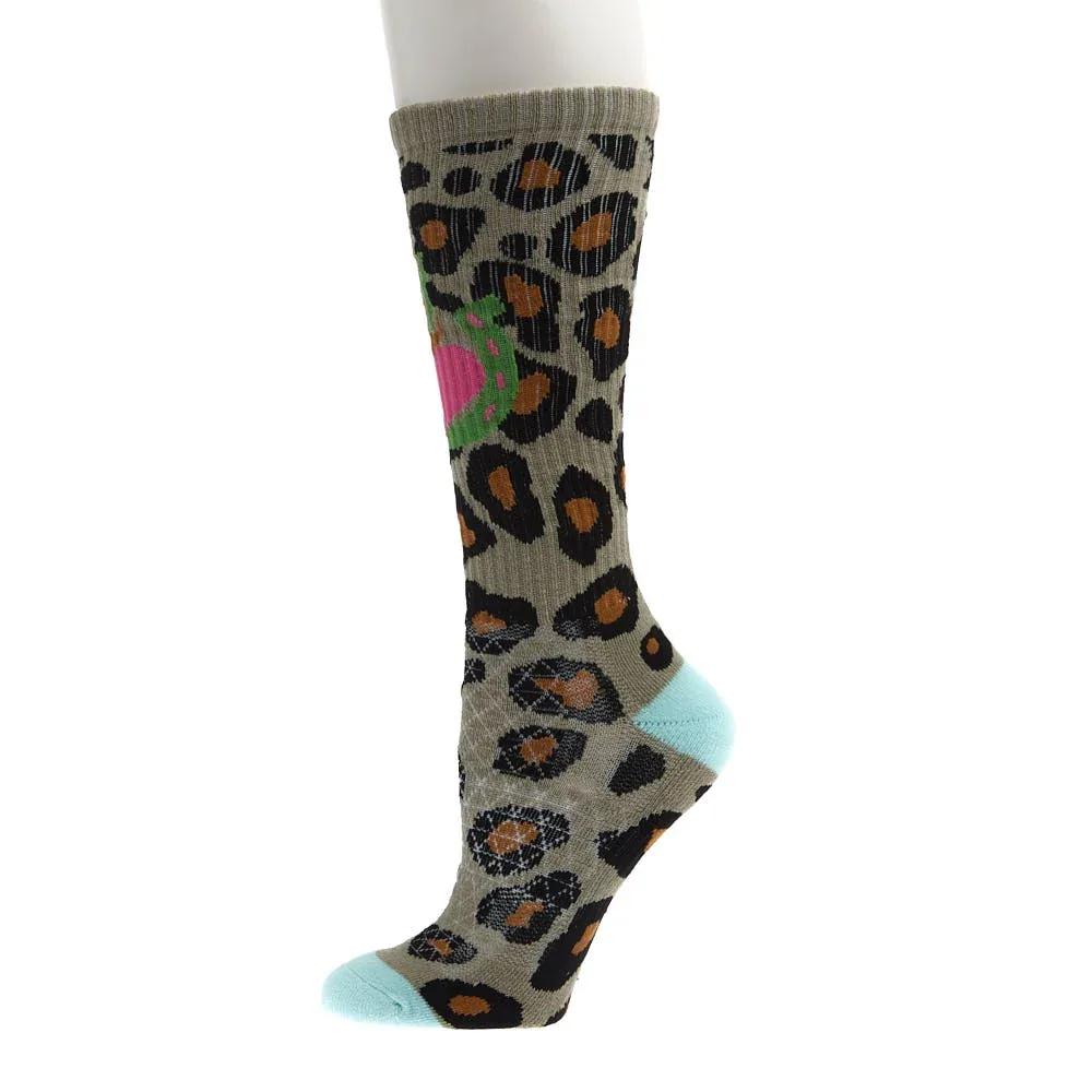 Lucky Chuck Women's Leopard Diva Performance Socks - Image 2