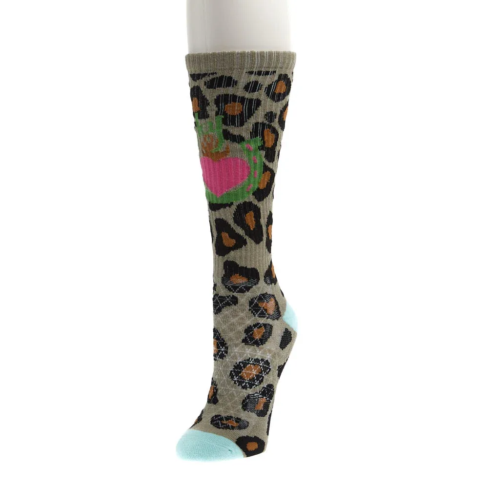 Lucky Chuck Women's Leopard Diva Performance Socks