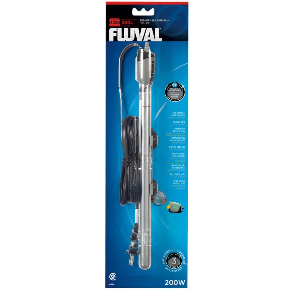 M 200 Watt Submersible Glass Heater (up to 65 Gallons) - Fluval