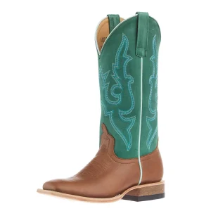 Macie Bean Women's Tan Mad Cat 13in Green Mad Cat Top Boot