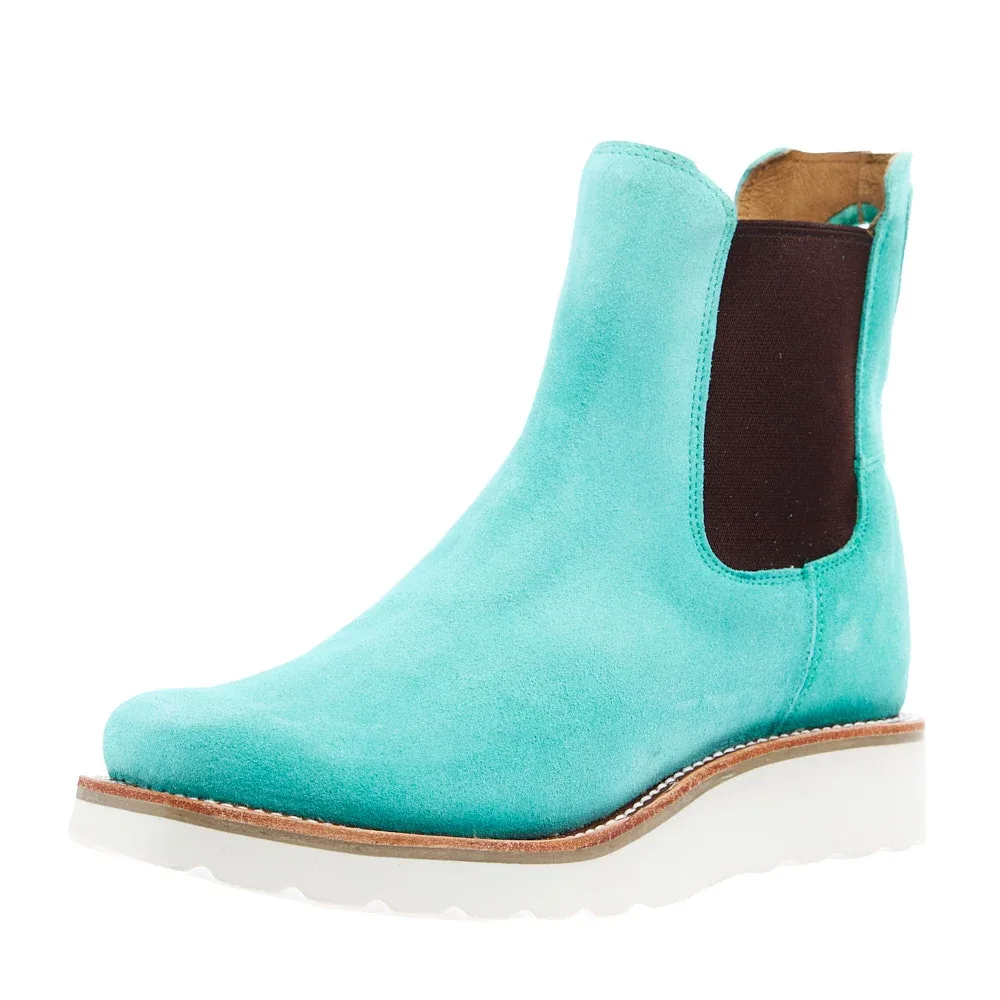 Macie Bean Women's Turquoise Suede Swedge Casual