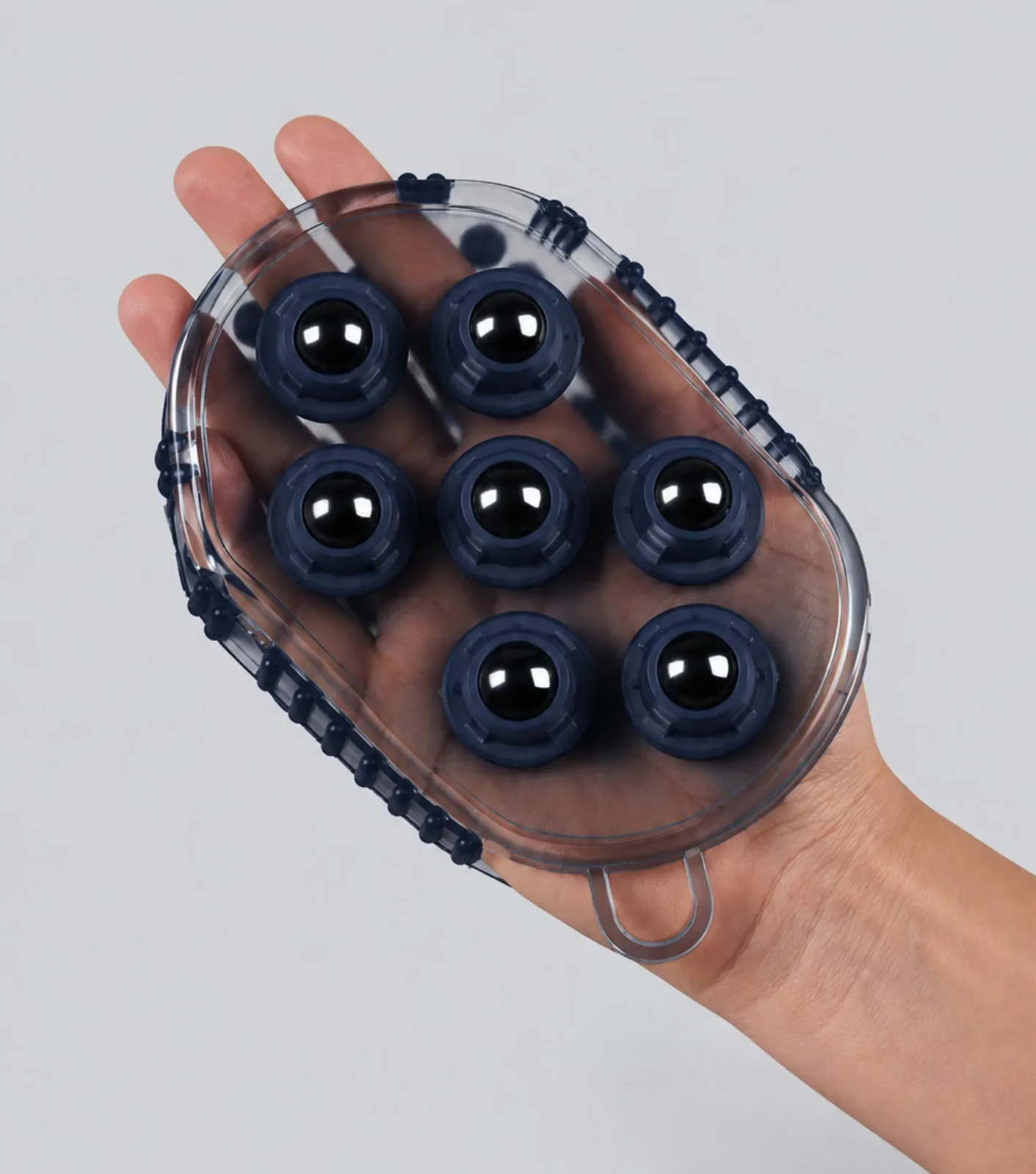 Magnetic Horse Massage Mitt Navy - Image 2