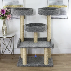 Maine Coon Cat Tree – Heavy Duty Solid Wood Tower for Large Cats