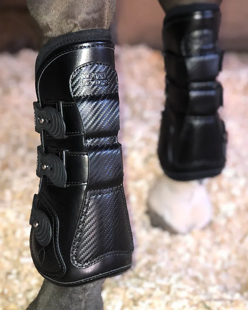 Majyk Equipe® Estrella Carbon Leather Tendon Boots - Image 2