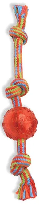 Mammoth Braidys Tug with TPR Ball Dog Toy Assorted 11in SM - Image 2