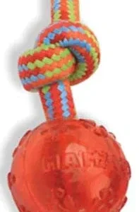 Mammoth Braidys Tug with TPR Ball Dog Toy Assorted 11in SM