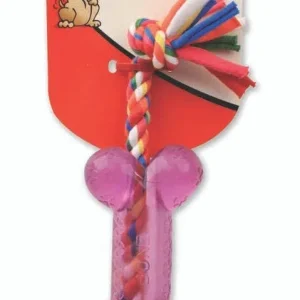 Mammoth Cloth Dog Toy Rope w/TPR Bone Assorted SM