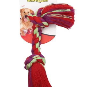 Mammoth Cotton Blend Color Rope Bone Dog Toy Assorted 12in MD