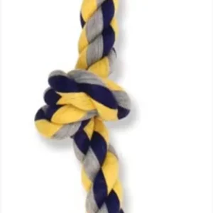 Mammoth Pet Products Cottonblend 3 Knot Rope Tug Dog Toy Multi-Color, 15 in, Small