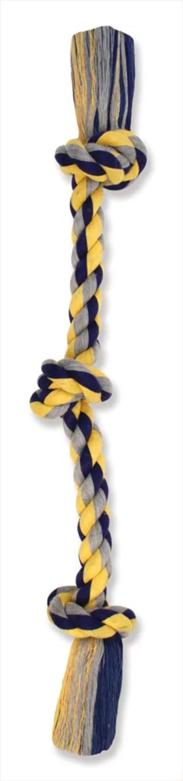 Mammoth Pet Products Cottonblend 3 Knot Rope Tug Dog Toy Multi-Color, 15 in, Small