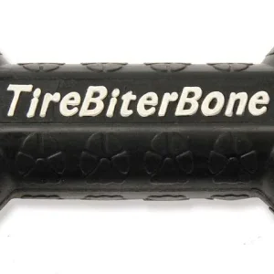 Mammoth TireBiter Bone with Treat Station Dog Toy Black LG 7.25in