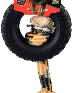 Mammoth Tirebiter II Dog Toy with Rope Medium