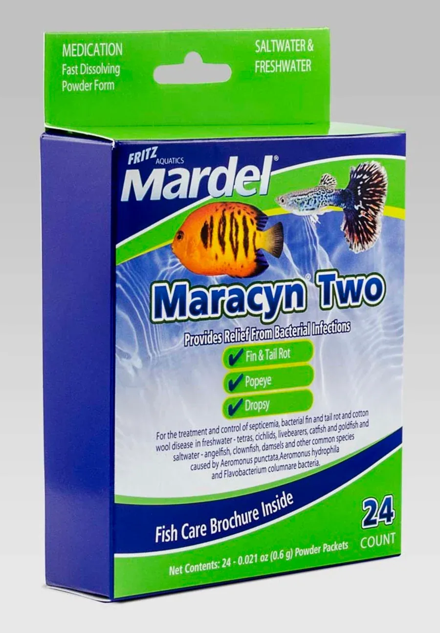 Mardel Maracyn 2 Antibacterial Medication 1ea/0.021 oz, 24 ct