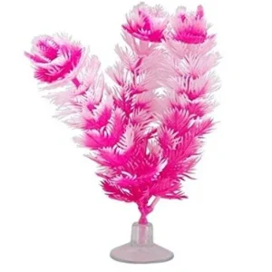 Marina Betta Foxtail Hot Pink/White Plastic Plant
