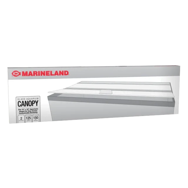 Marineland 2-Piece Perfecto Glass Aquarium Lid 72 x 18 Inch (125, 150) Gal