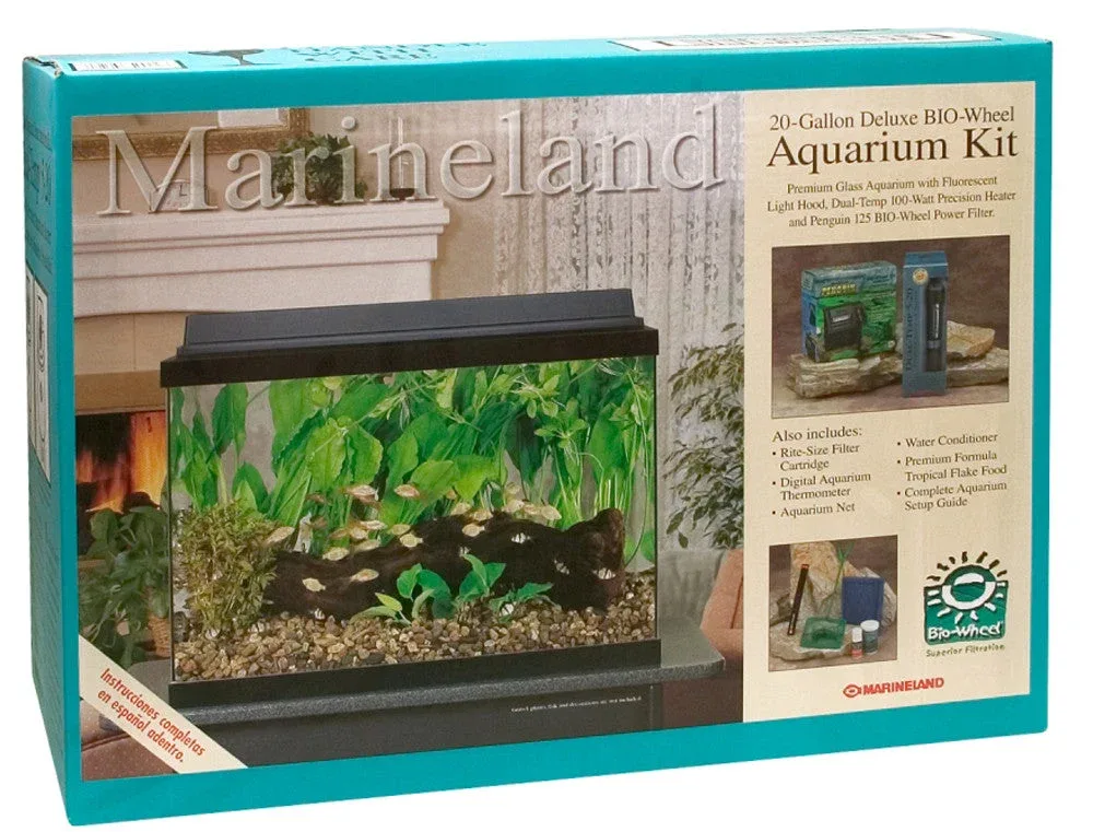 Marineland BIO-Wheel LED Aquarium Kit Black, Clear 20 gal SD-3