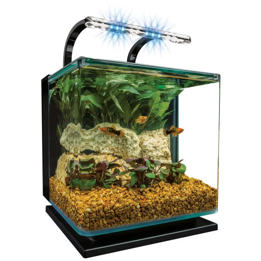 Marineland Contour Aquarium Kit Black, Clear 3 gal