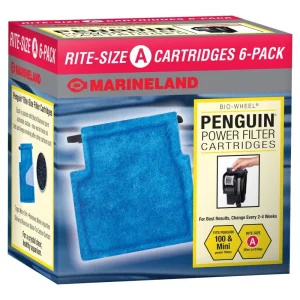 Marineland Replacement Cartridge for Penguin 100B, Mini, and 99B Power Filters Rite-Size A 6 Pack