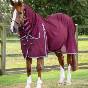 MARKED - Combo Mesh Air Fly Rug with Surcingles Wine
