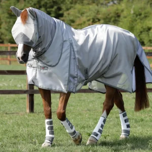 MARKED - Super Lite Fly Rug with Surcingles Silver