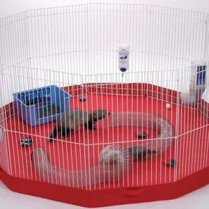 Marshall Small Animal Play Pen Mat Red 11 Panel (Mat Only)