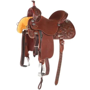 Martin Saddlery 1/2 Tool Mountain Daisy Weathered Antique Stingray Barrel Saddle