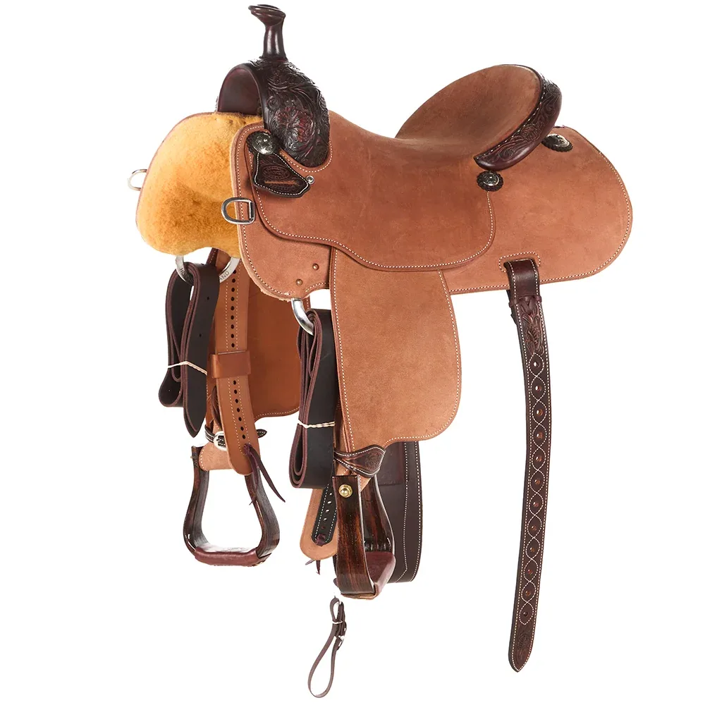 Martin Saddlery 1/8 Tool Wyoming Flower Medium Brown Antique All Around Saddle