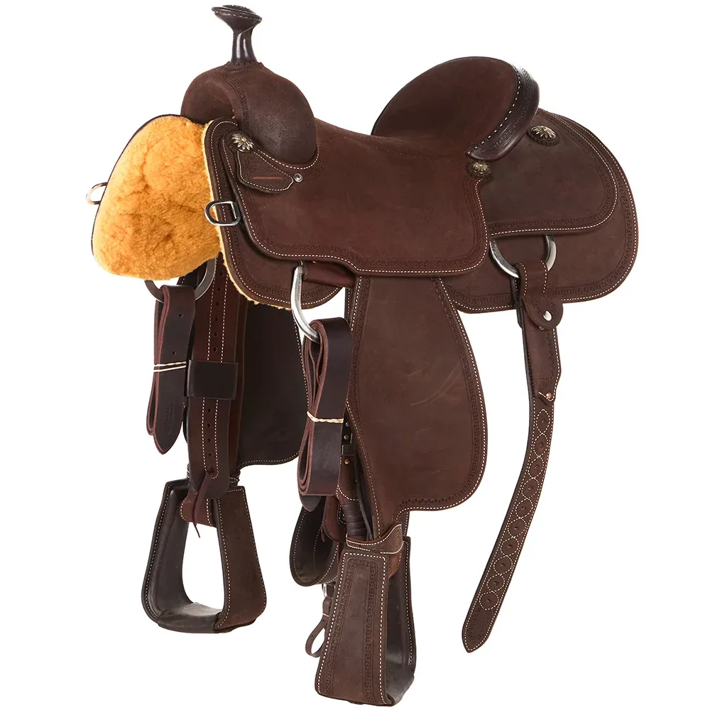Martin Saddlery 14.5in Roughout with Full Border Team Roper
