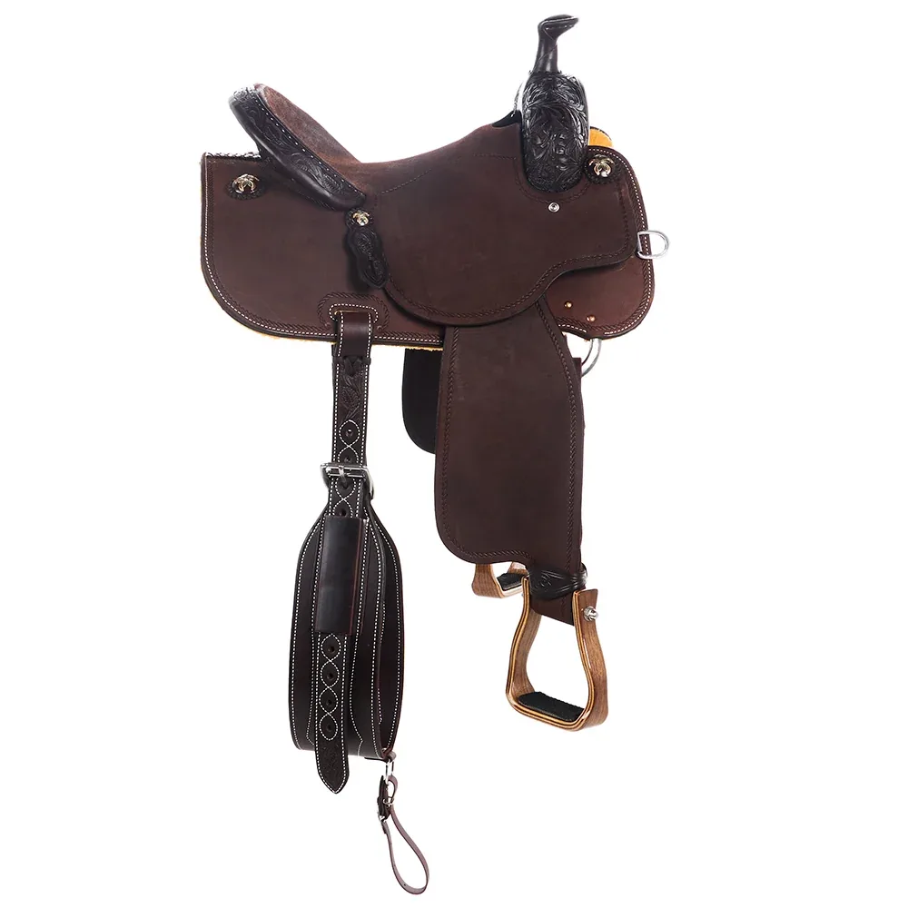 Martin Saddlery Chocolate 1/8 Breed Desert Flower All Around Saddle - Image 2