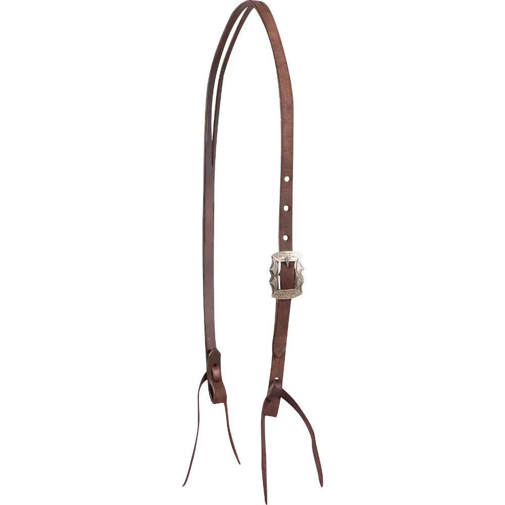 Martin Saddlery Chocolate Roughout Prescott Buckle Split Ear Headstall
