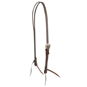 Martin Saddlery Deadwood Buckle Chocolate Roughout Leather Split Ear Headstall
