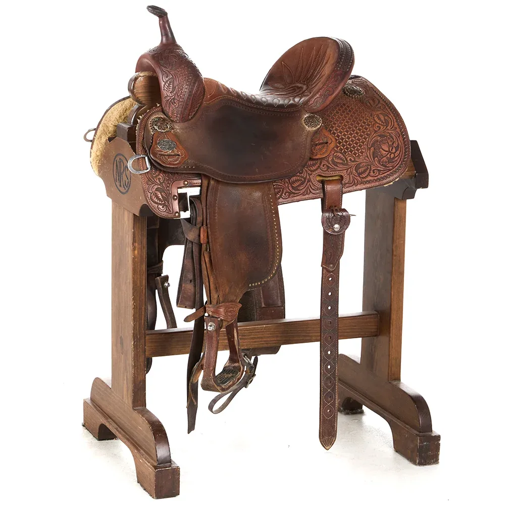 Martin Saddlery Used 14.5in Stingray Combo Tooled Barrel Saddle