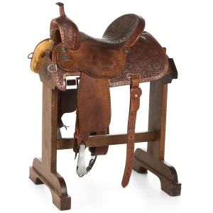 Martin Saddlery Used 15in Crown C 1/2 Breed Floral Barrel Saddle