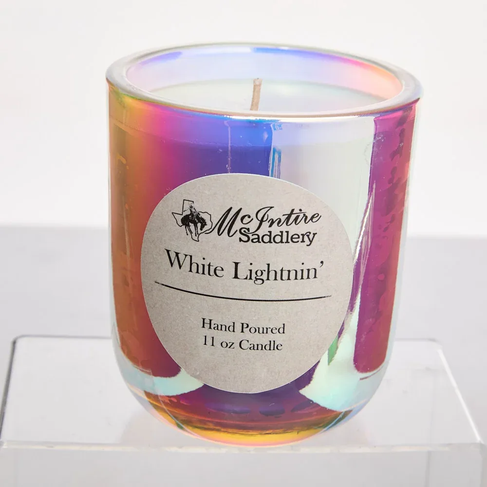 Mcintire Saddlery White Lightnin' Candle - Image 2