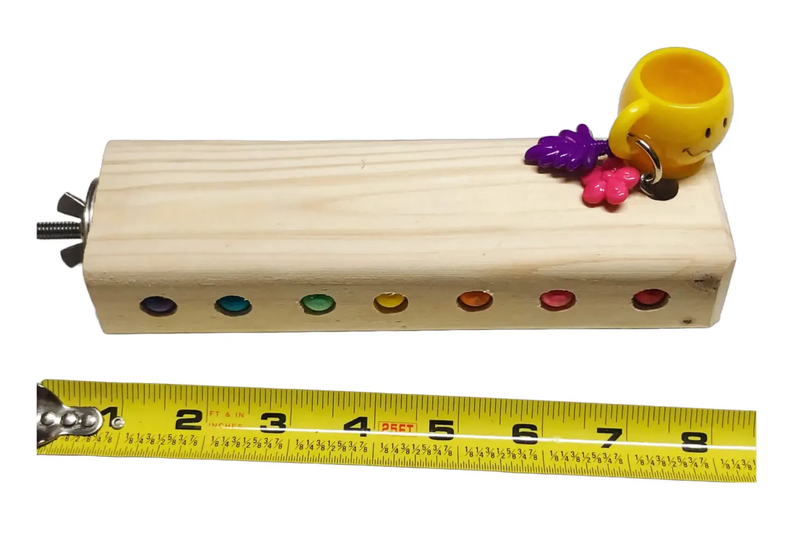 Medium Flat Bird Perch with cup