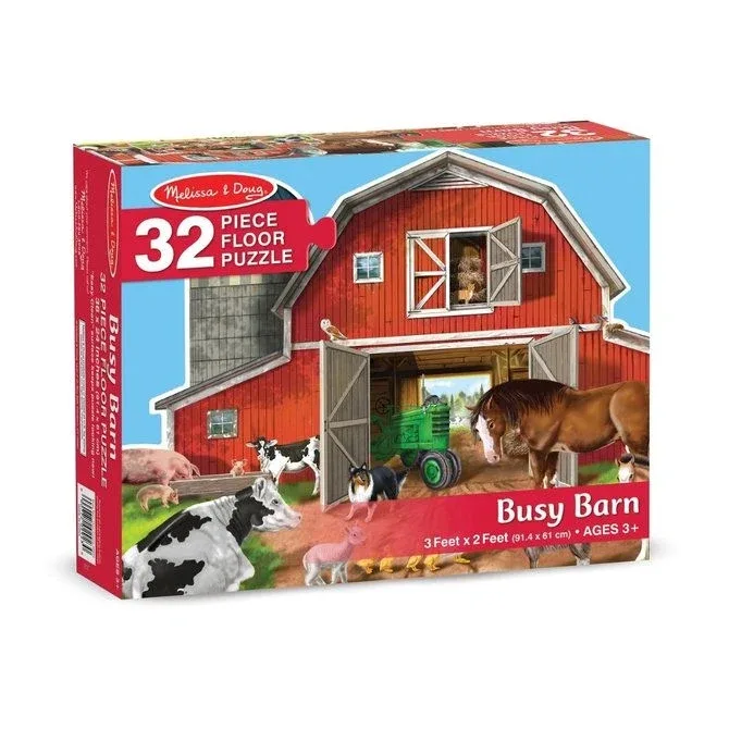 Melissa and Doug Busy Barn 32 Piece Floor Puzzle - Image 2