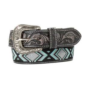 Men's 1 1/2 Inch Black Inlay Belt