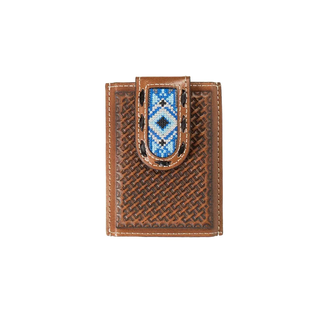 Mens Blue Diamond Inlay Wallet - Image 2