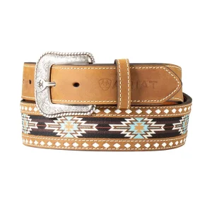 Men's Brown 1 7/8 Inch Southwestern Belt