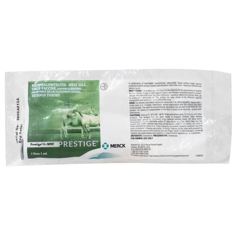 Merck Prestige 3 Plus WNV Vaccine Single Dose