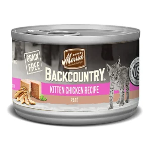 Merrick Backcountry Grain-Free Kitten Chicken Pate Wet Cat Food, 5.5 oz each, Case of 24