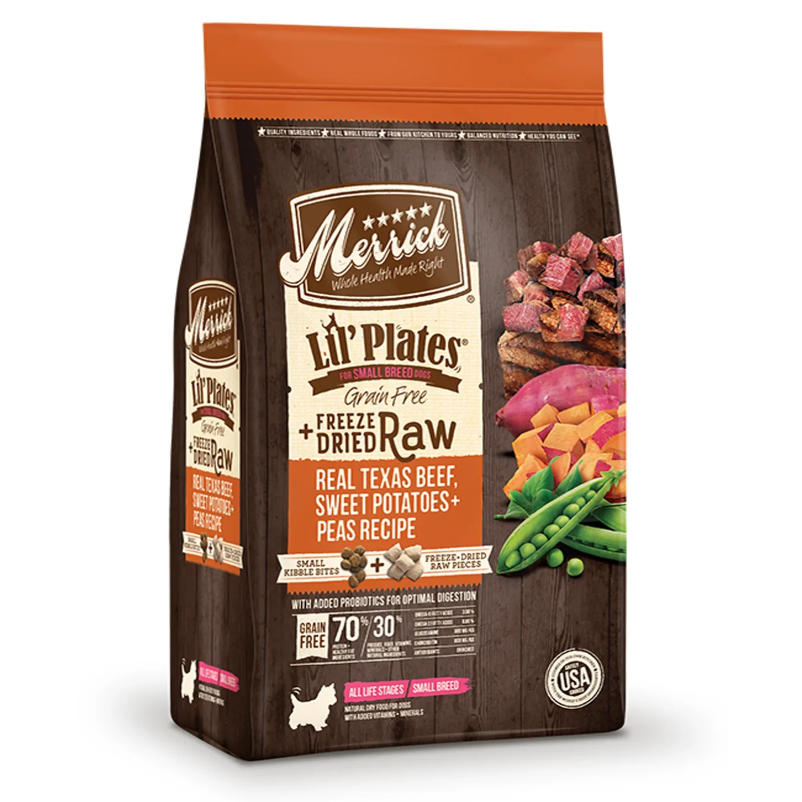 Merrick Dog Freeze-Dried Lil Plates Grain-Free Beef And Sweet Potato, 4 lb