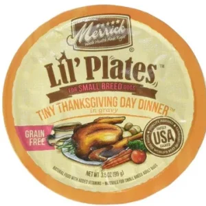 Merrick Dog Lil Plates Small Breed Tiny Thanksgiving Day Dinner 3.5 Oz.(Case Of 12)